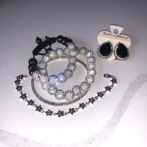 shamballa bracelets + earrings